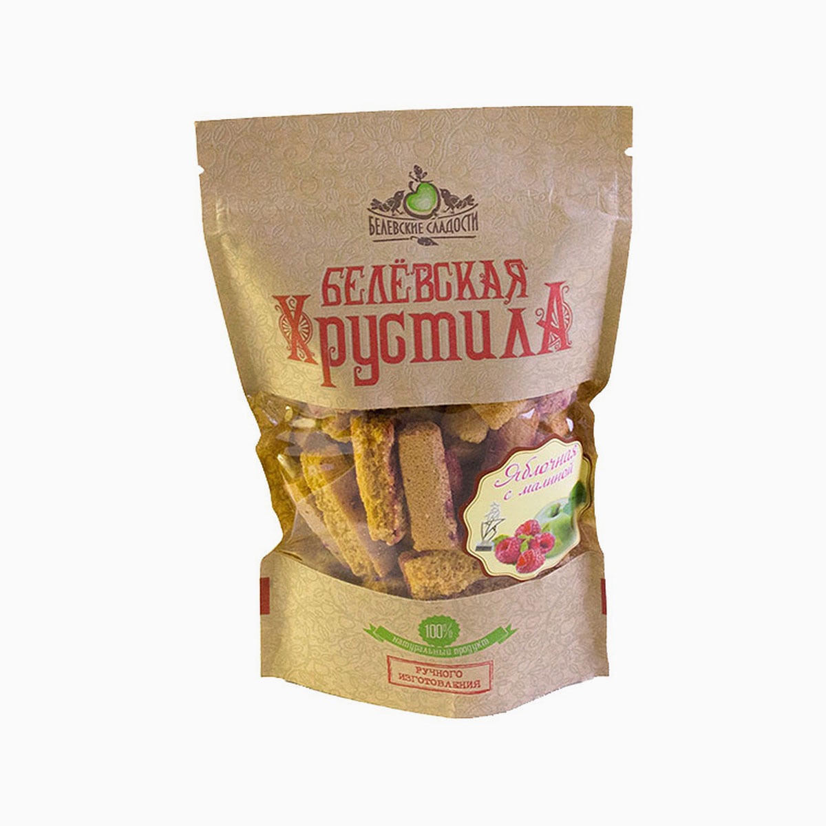 Белёвская хрустила Яблочная с малиной, 70г | FoodPort Market