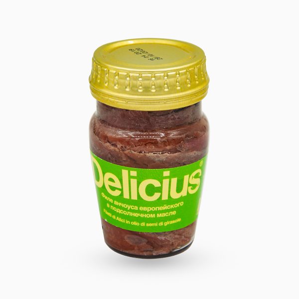 Филе анчоуса в подсолнечном масле, Delicius, 78 гр